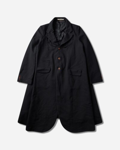 Comme des Garçons Men s Garment Dyed Deconstructed Docking Coat Black