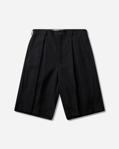 Comme des Garçons Men s Wool Pleated Shorts Black
