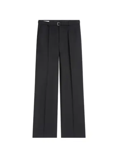 DRIES VAN NOTEN belted wool pants - Black