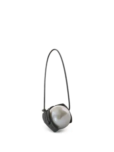 Detaj Baroque Freshwater pearl-embellished safety-pin earrings - Silver