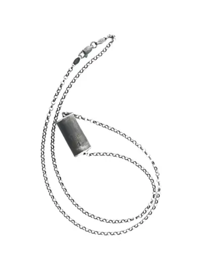 Detaj Freshwater pearl-embellished cylinder-pendant necklace - Silver