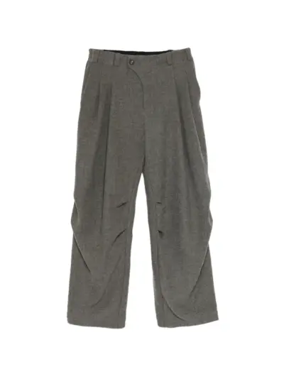 Devoa pleated virgin-wool trousers - Grey