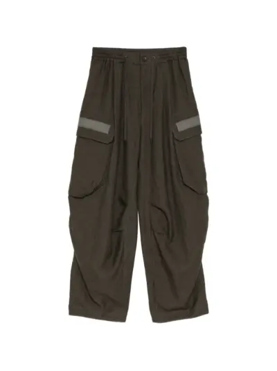 Devoa wool cargo pants - Green