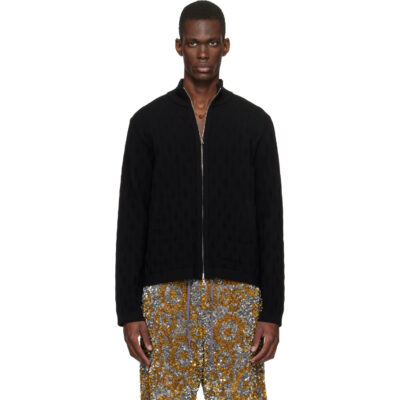 Dries Van Noten Black Zip Sweater