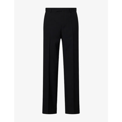 Dries Van Noten Mens Dries Van Noten Pinnet Tailored Wool-Blend Trousers