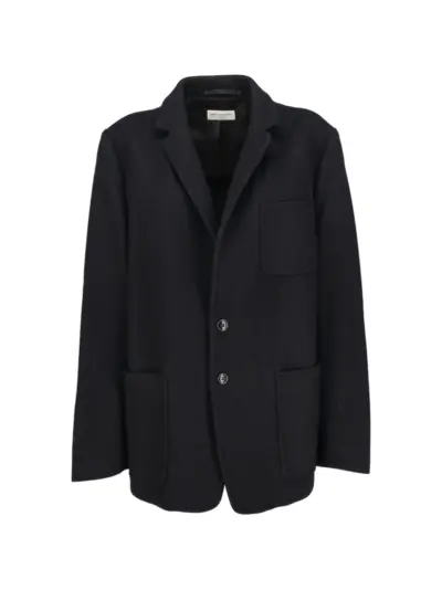 Dries Van Noten Pre-Owned patch-pocket single-breasted jacket - Black