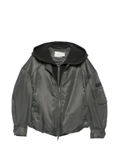 Feng Chen Wang layered bomber jacket - Grey