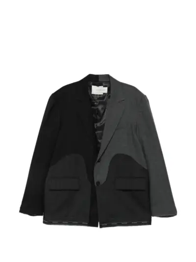 Feng Chen Wang panelled double-breasted blazer - Black