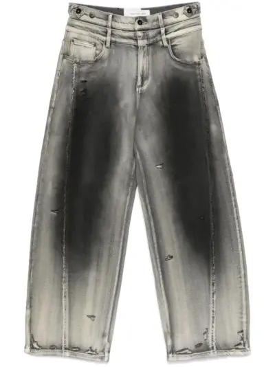Feng Chen Wang washed-effect jeans - Grey