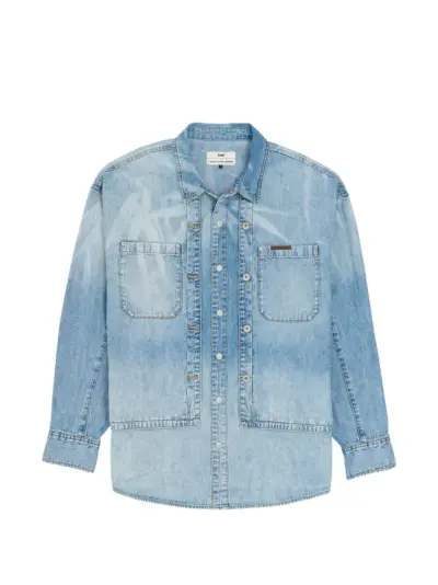 Feng Chen Wang x Lee bamboo laser-print denim shirt - Blue