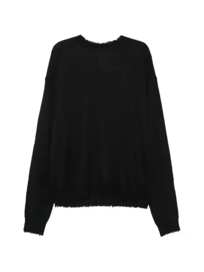 Frei-Mut distressed fine-knit sweater - Black