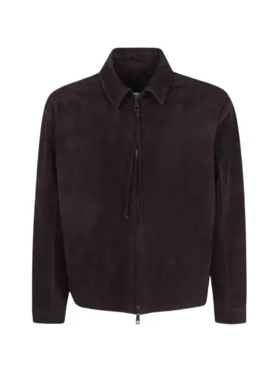 Giorgio Brato zip-up suede jacket - Purple