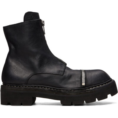 Guidi Black GRTR Zip Up Boots