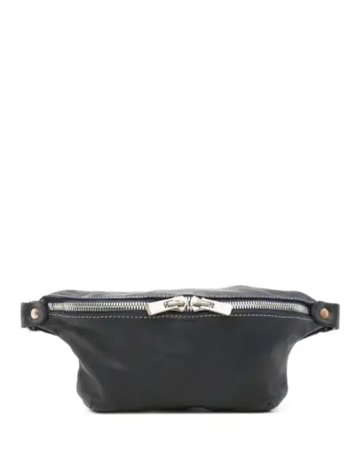 Guidi full-grain leather belt bag - Blue