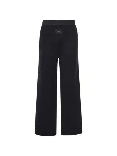 HELIOT EMIL logo-waistband wide-leg trousers - Black