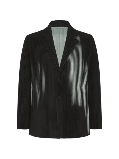 Homme Plissé Issey Miyake In The Shadow single-breasted pleated jacket - Black