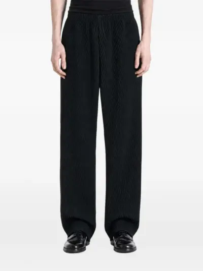 Homme Plissé Issey Miyake Slash pleated trousers - Black