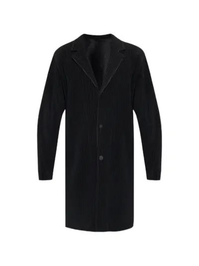 Homme Plissé Issey Miyake pleated coat - Black