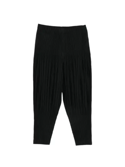 Homme Plissé Issey Miyake pleated tapered trousers - Black