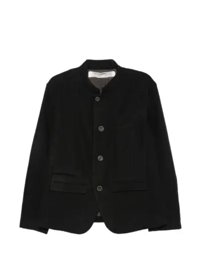 Individual Sentiments mandarin-collar button-up blazer - Black