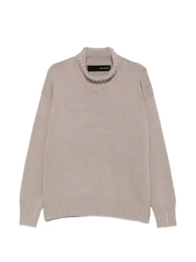 Isabel Benenato roll-neck drop-shoulder sweater - Neutrals