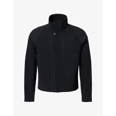 Issey Miyake Mens Homme Plisse Issey Miyake Tailored Pleated Knitted Jacket
