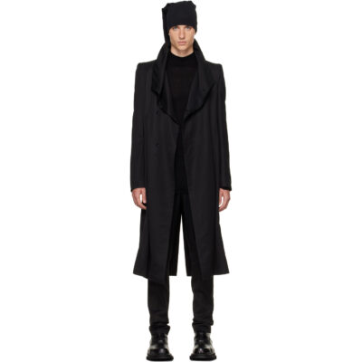 Julius Black Covered Neck Coat