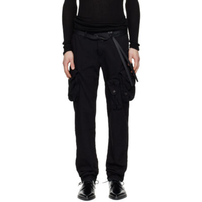 Julius Black Gasmask Skinny Denim Cargo Pants