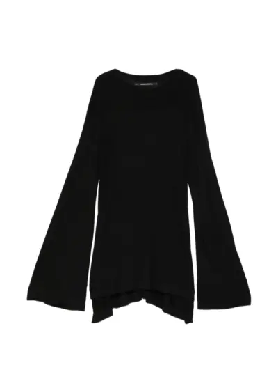 Julius draped long-sleeve T-shirt - Black