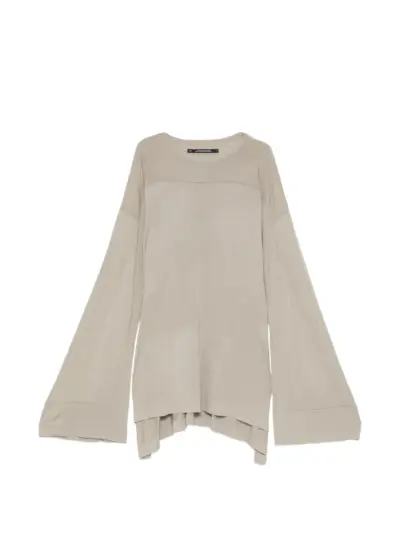 Julius panelled long-sleeve T-shirt - Neutrals