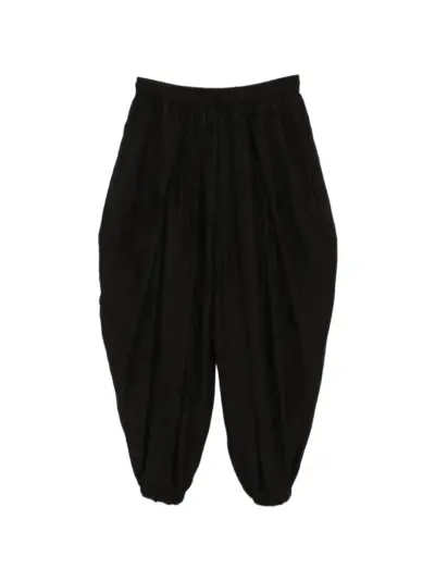 Julius pleated drawstring trousers - Black