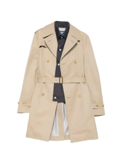 Junya Watanabe MAN double-breasted belted coat - Neutrals