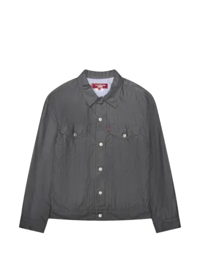 Junya Watanabe MAN striped shirt jacket - Grey