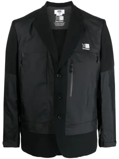 Junya Watanabe MAN x Karrimor logo-print layered blazer - Black