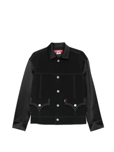 Junya Watanabe MAN x Levi's contrast-panel contrast-stitch jacket - Black