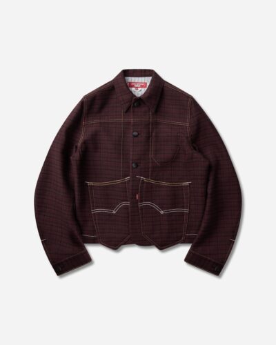 Junya Watanabe Men s Levi's Curved Jacket Burgundy / Black