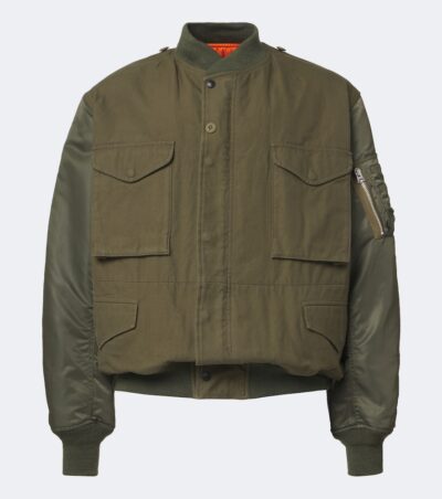 Junya Watanabe Paneled cotton and technical bomber jacket