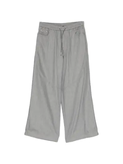 Juun.J drawstring wide-leg track pants - Grey