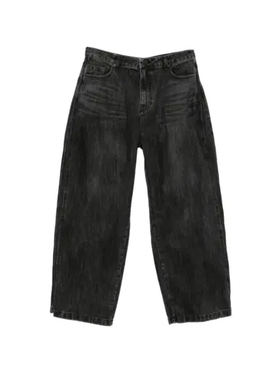 Juun.J faded wide-leg jeans - Black