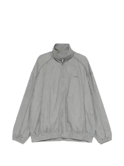 Juun.J logo-embroidered zip-fastening jacket - Grey