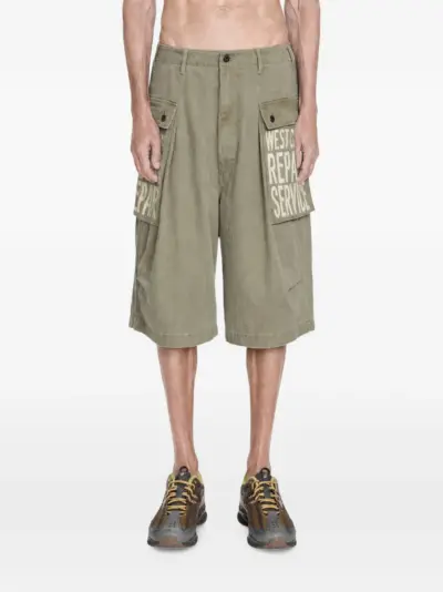 KAPITAL Jumbo Monkey cargo shorts - Green