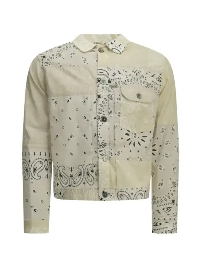 KAPITAL patchwork bandana-print jacket - Neutrals