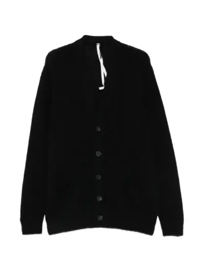 Label Under Construction button-up cardigan - Black