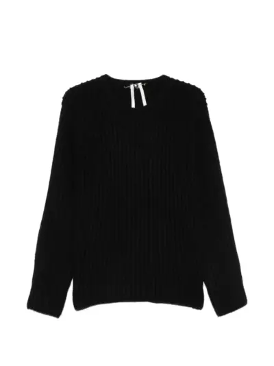 Label Under Construction ribbed-knit sweater - Black