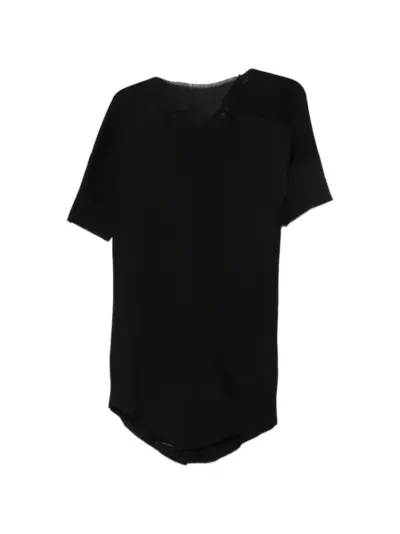 Leon Emanuel Blanck asymmetric panelled T-shirt - Black