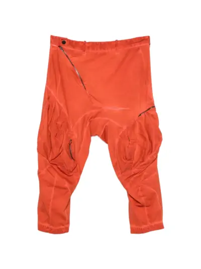 Leon Emanuel Blanck asymmetric-zip panelled trousers - Orange