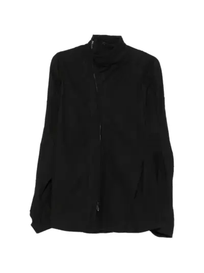 Leon Emanuel Blanck high-neck shirt jacket - Black