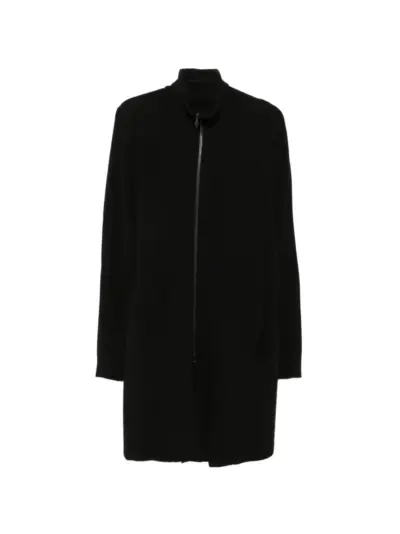Leon Emanuel Blanck zip-up waffle-knit coat - Black
