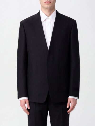 MAISON MARGIELA Open-Front Single-Breasted Blazer in Pure Virgin Wool