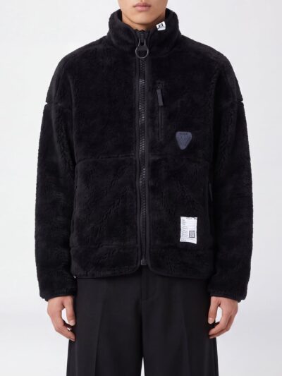 MAISON MIHARA YASUHIRO Fleece Jacket with High Neck and Embroidered Logo